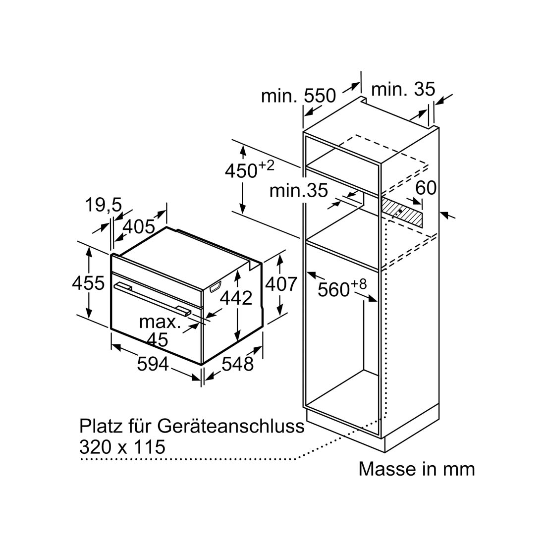 Bosch CSG7584B1 Kompakt Kombi Steamer-Heissluft 230V