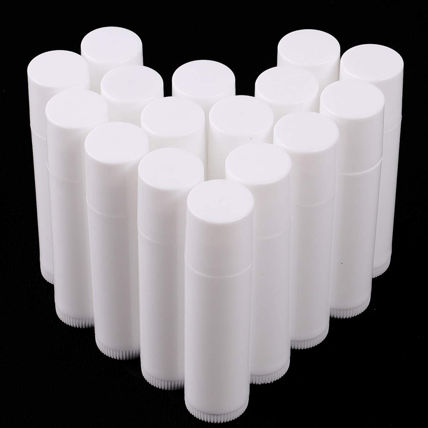 (20er Set) Befüllbare Lippenbalsam Tube Leere DIY Lippenstift Hülse Kosmetik Behälter - Weiss