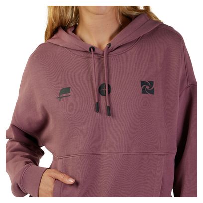 Sweat à capuche Fox Femme Sensory bordeaux