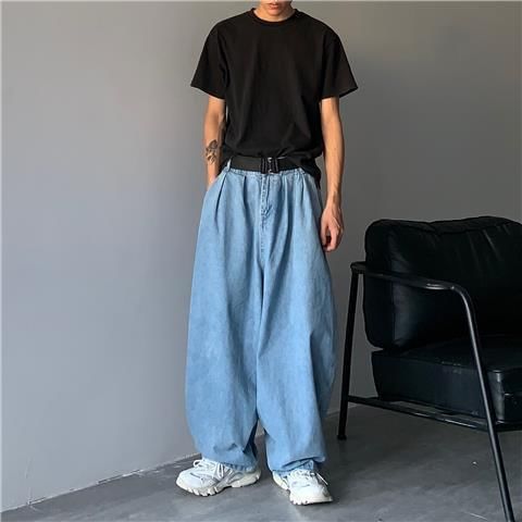 Fushet - Mid Rise Washed Baggy Jeans