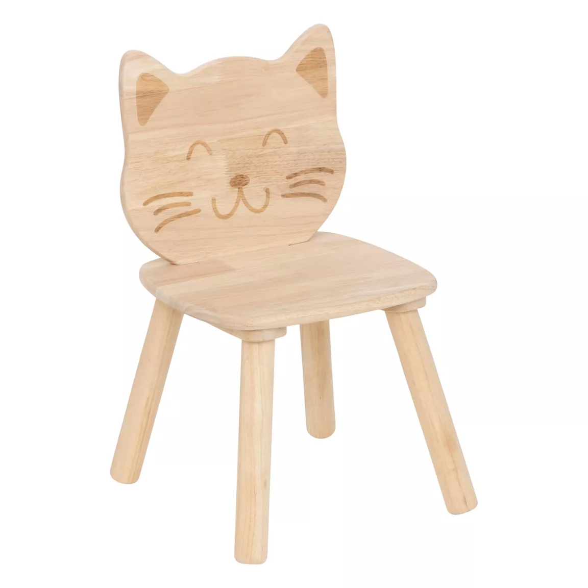 Chaise enfant bois (H50 cm) Chaton Pia Beige