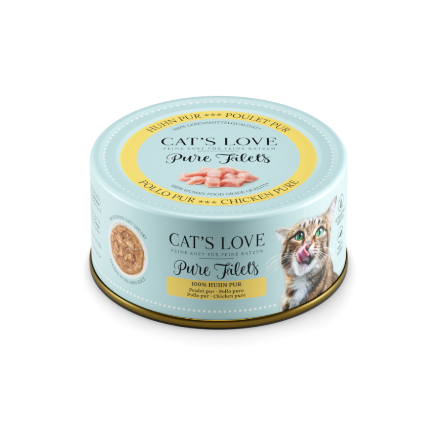 Cat's Love Filés de Frango Puro em lata para gatos