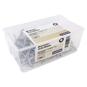 GAMMA schroef universeel platkop verzinkt 4.0x30 mm 200 stuks
