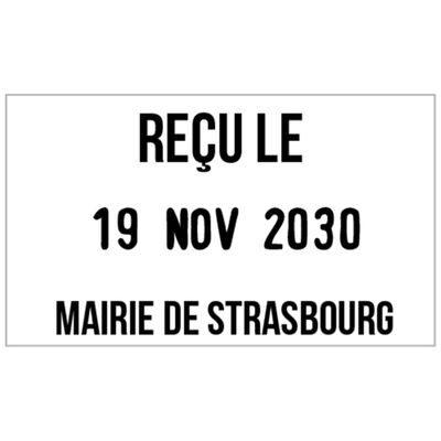 Trodat Printy 4750 - Tampon dateur avec texte personnalisable sur maximum 3 lignes - zone d'impression 41 x 24 mm