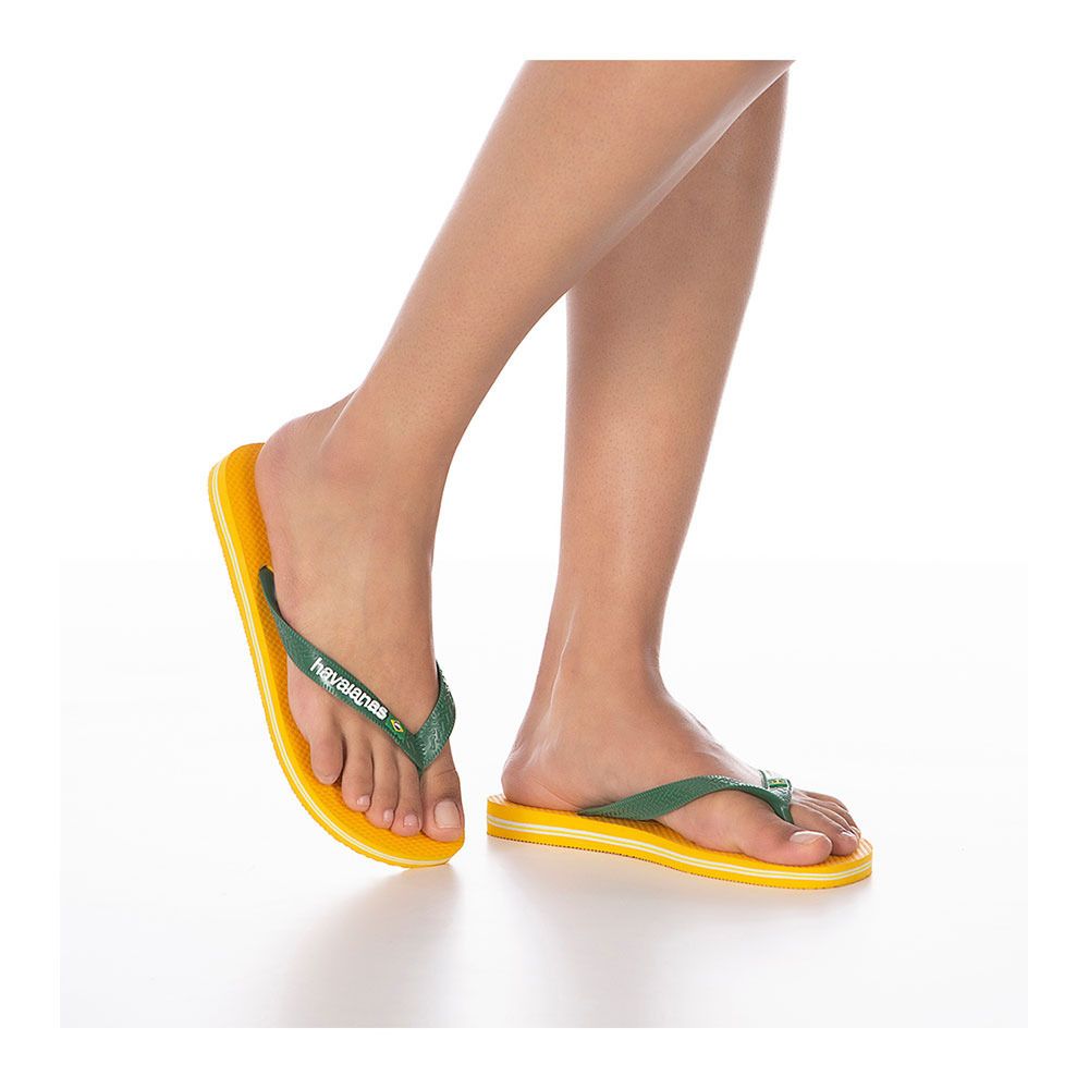 Havaianas BRASIL LOGO - Tongs pop yellow