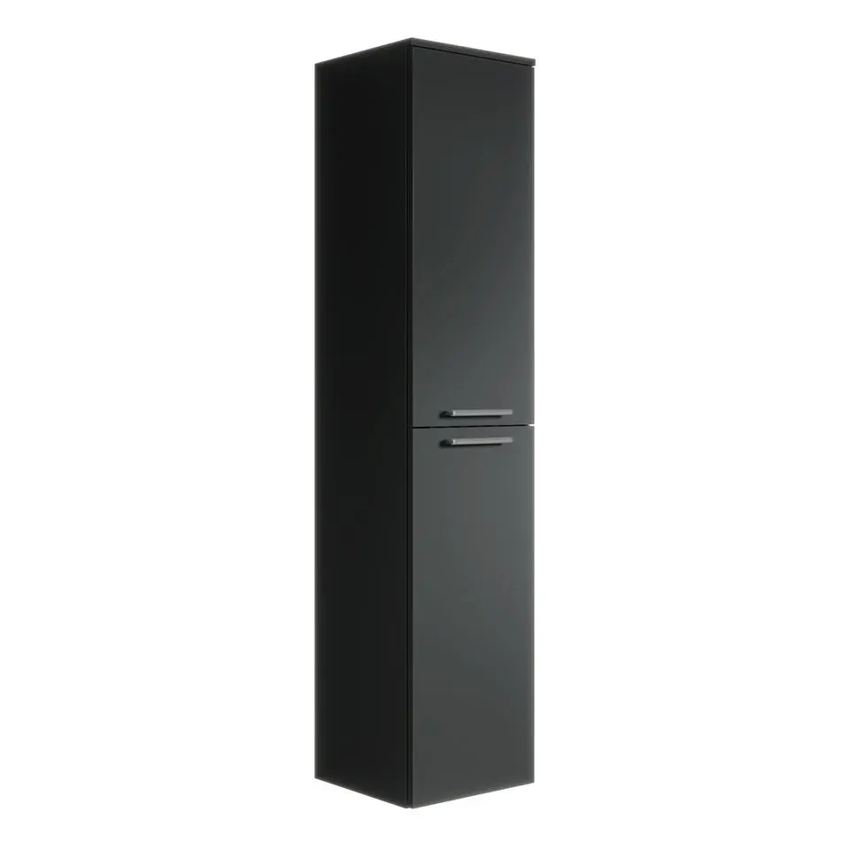 Badplaats Badkamerkast Saturnus 35 x 35 x 130 cm - Zwart - Hangende Kolomkast