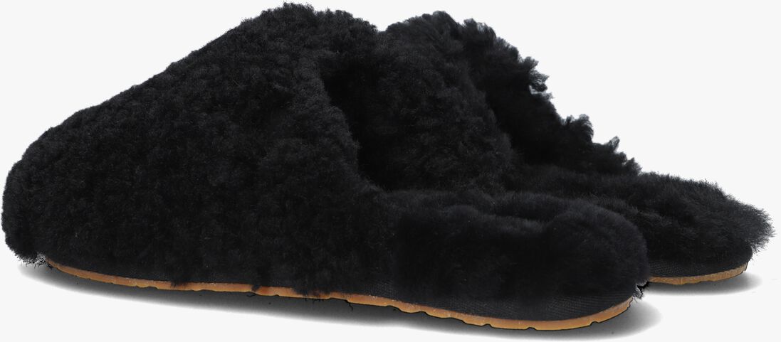 UGG zwarte ugg pantoffels w maxi curly slide