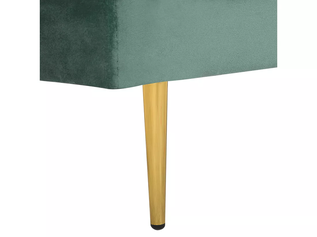 Chaise longue en velours vert menthe côté droite MIRAMAS