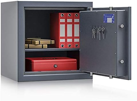 Wertschutzschrank Grad 1 EN 1143-1 Osprey 3 | H500xB500xT420 | Doppelbartschloss mit 3 Schlüssel | ECB-S Zertifiziert | passend für A4-Ordner | 1 Fachboden | 71 kg