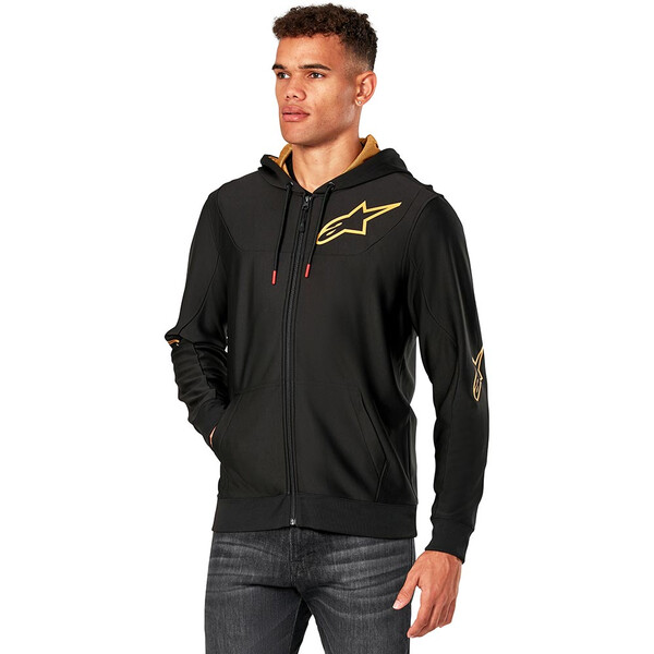 Alpinestars - Sweat zippé à capuche Sessions V3 Noir / Or