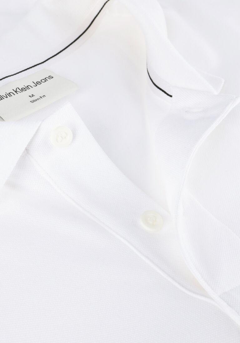 CALVIN KLEIN witte calvin klein polo ck embro badge slim polo
