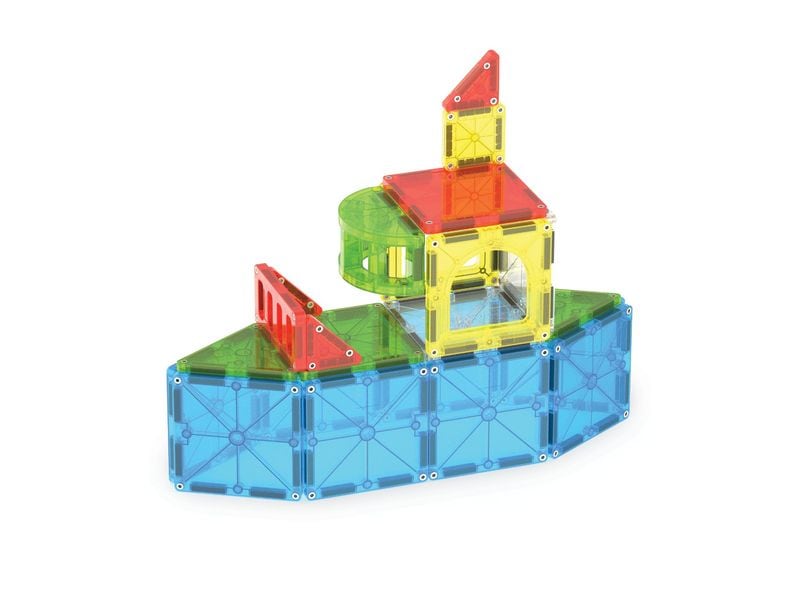 Magna-Tiles City Center 110 Teile City Center Bau- und Fahrzeugset mit 110 magnetischen Teilen
