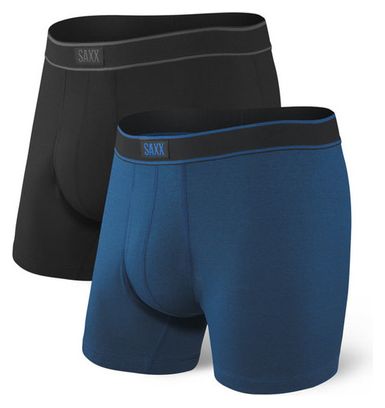 Boxers Pack de 2 Saxx Daytripper Noir Bleu