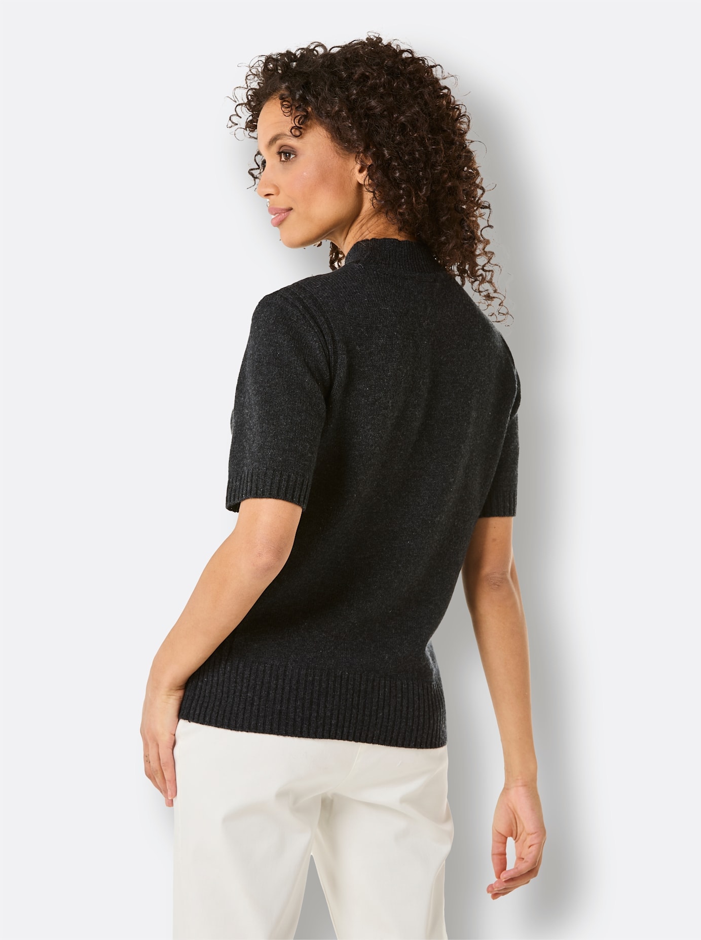 CREATION L PREMIUM Kurzarmpullover »Merino-Kaschmir-Pullover«