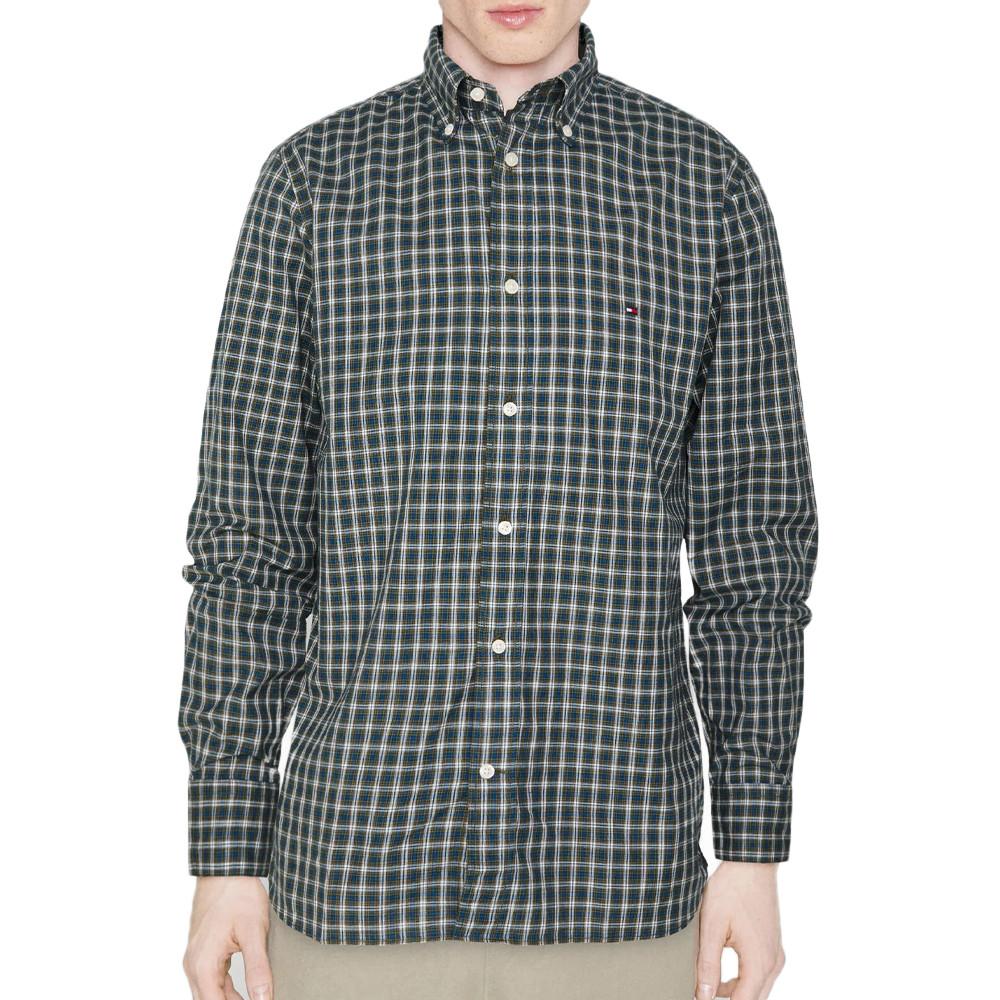Tommy Hilfiger Chemise Manches Longues à Carreaux Bleu Homme Tommy Hilfiger Flex