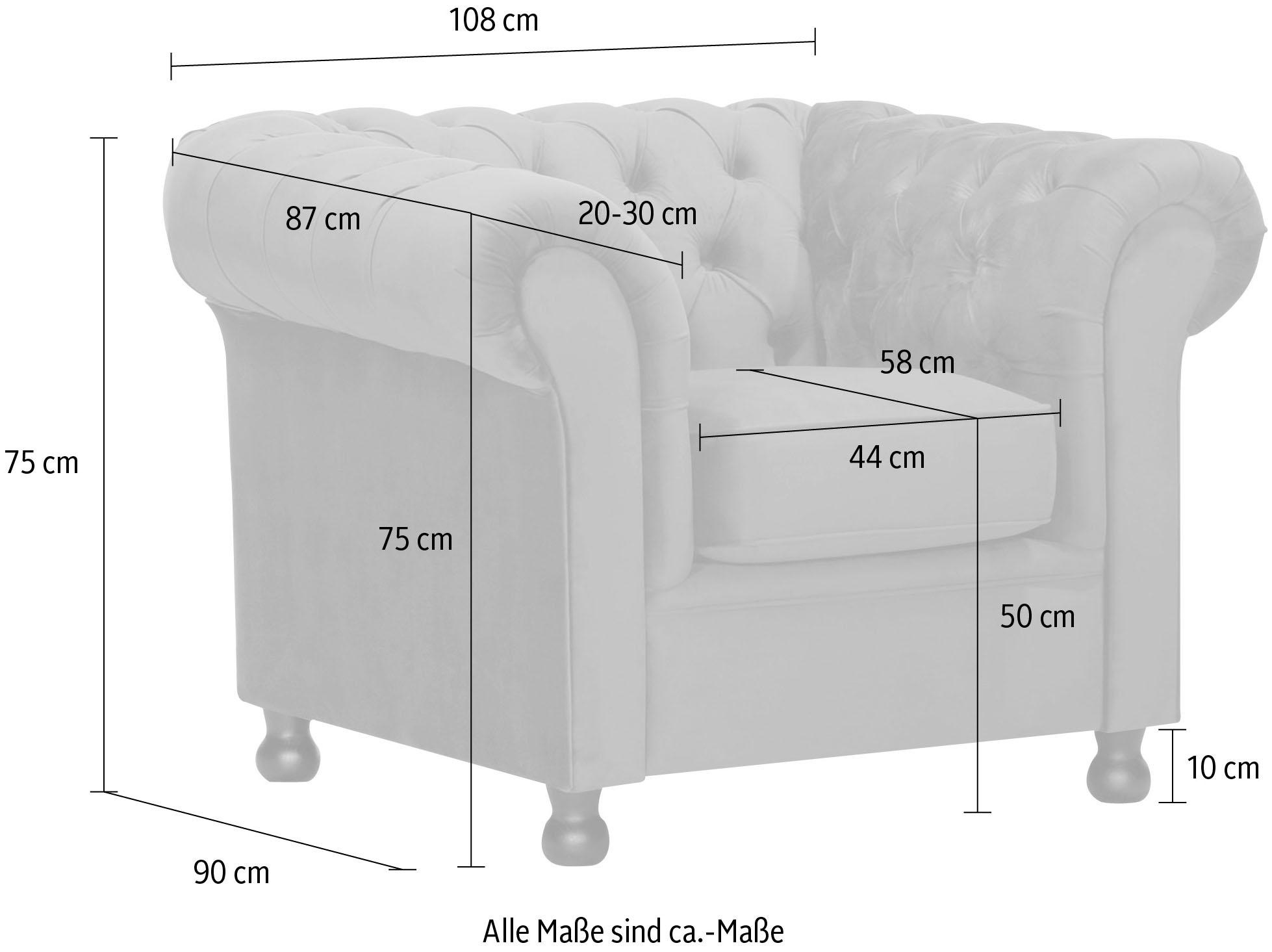 Home affaire Sessel »Chesterfield Home« mit edler Knopfheftung und typischen Armlehnen
