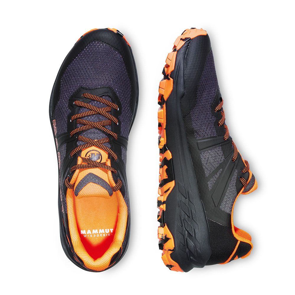 Mammut SERTIG II LOW - Chaussures randonné Homme black/vibrant orange