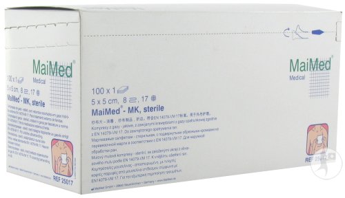MaiMed Compresses De Gaze Stériles 5x5cm Pièces 100
