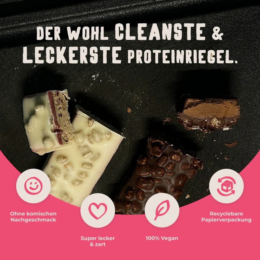 Vetain CRISPY veganer Proteinriegel - Berry (12er Pack)