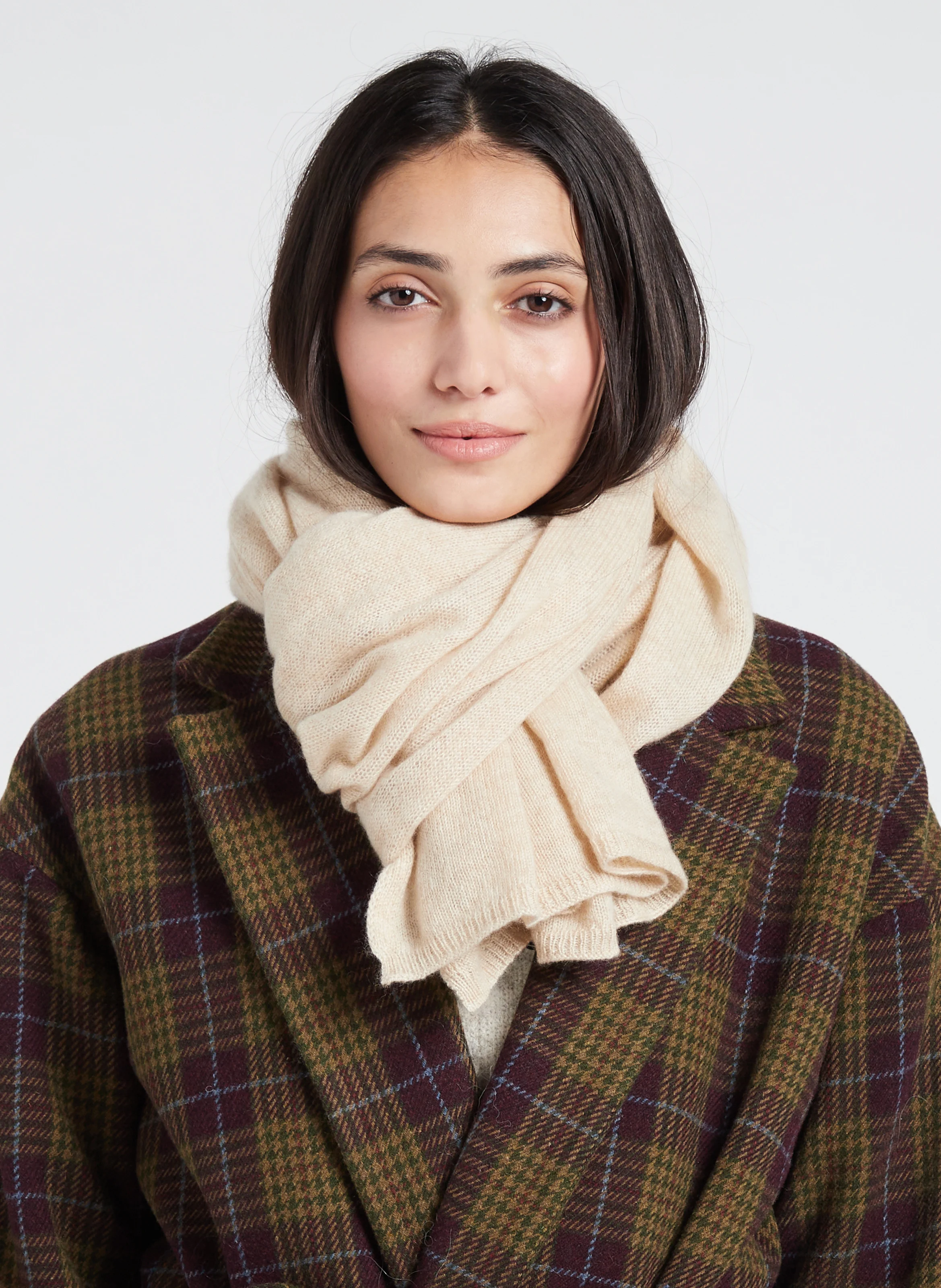 Echarpe en laine cachemire | Blanc