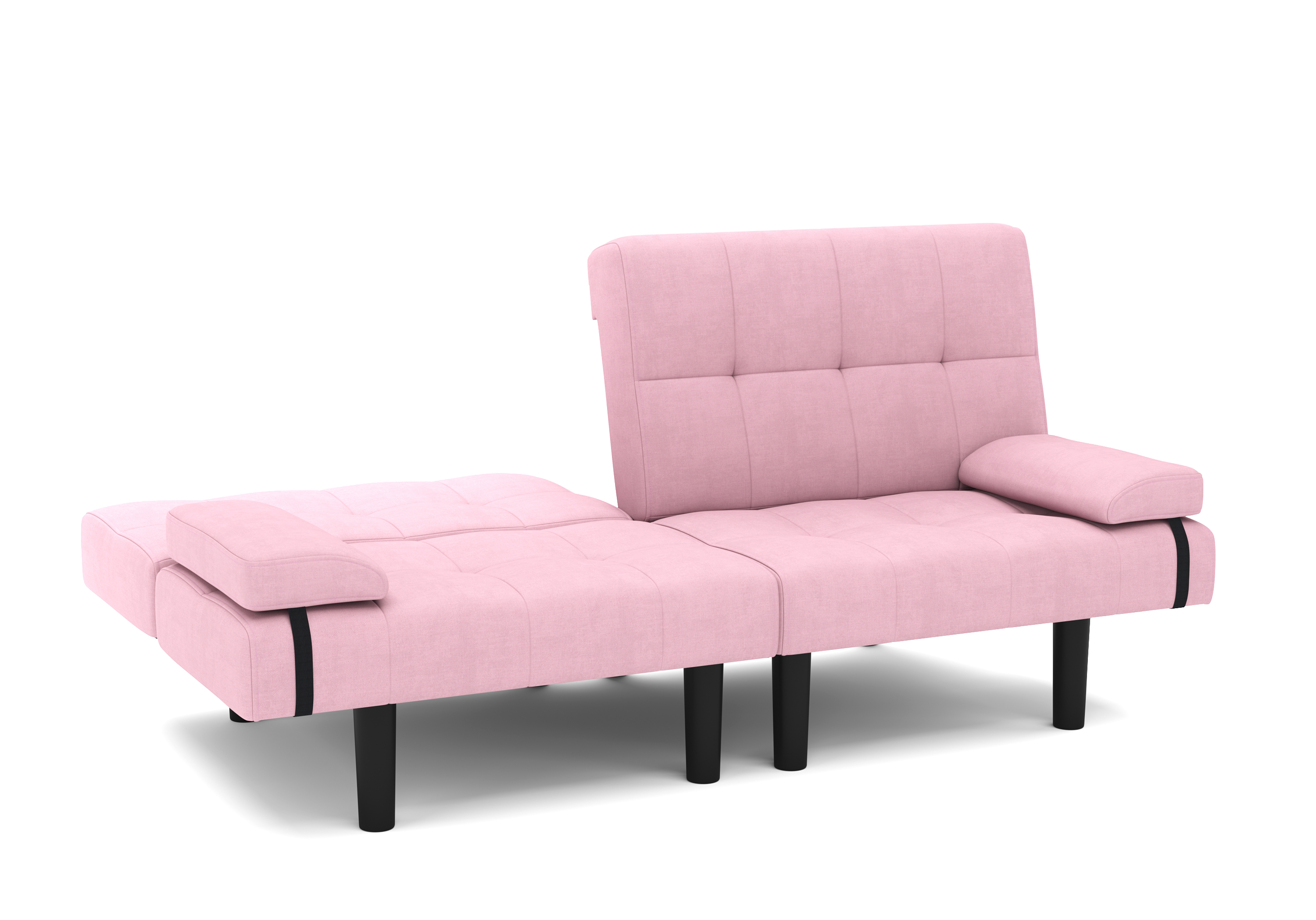 Schlafsofa Leinen LINUS multifunktional rosa