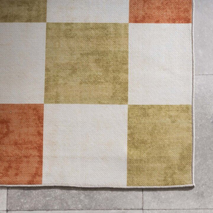 Retro binnen- & buitenvloerkleed - Pop Cubes Terra