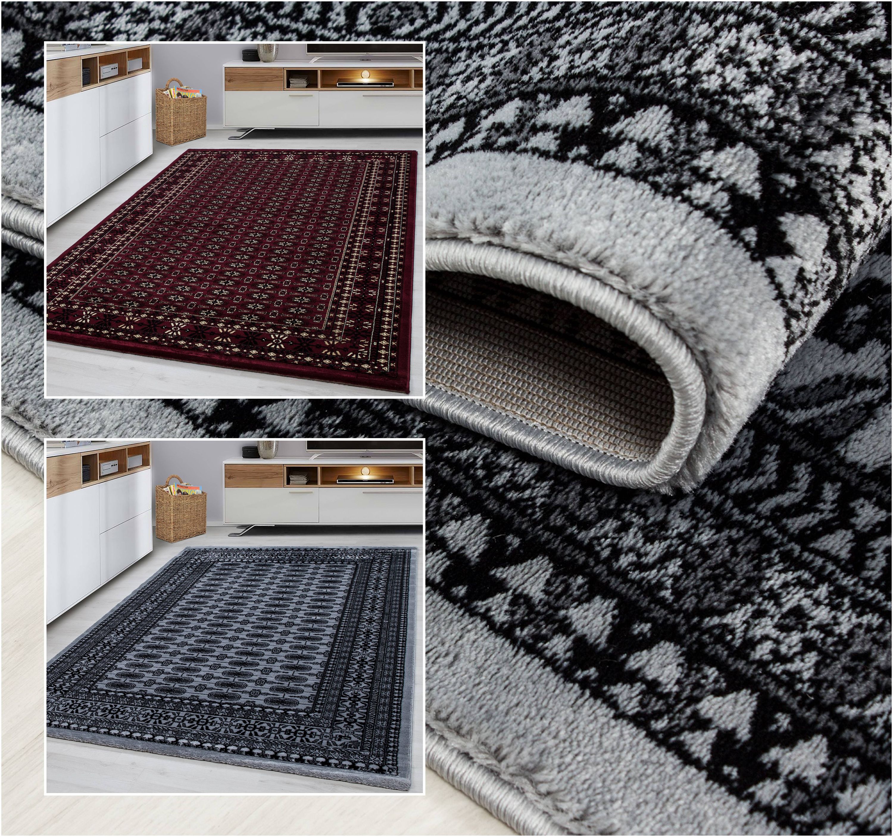Wunderschöne MARRAKESH Orient-Dekor Traditional rechteckig HöheKurzflor 12 mm