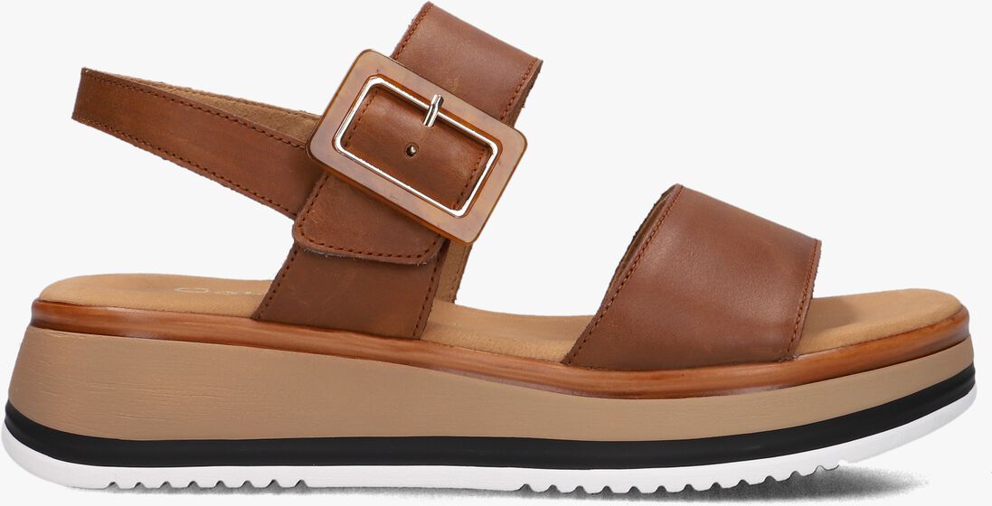 bruine gabor platte sandalen 744