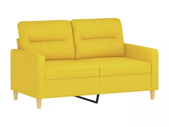 Ensemble de canapés 4 pièces avec coussins jaune clair tissu