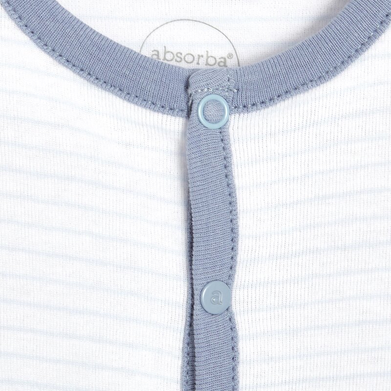 Combishort bébé garçon en coton bio turquoise Absorba Turquoise
