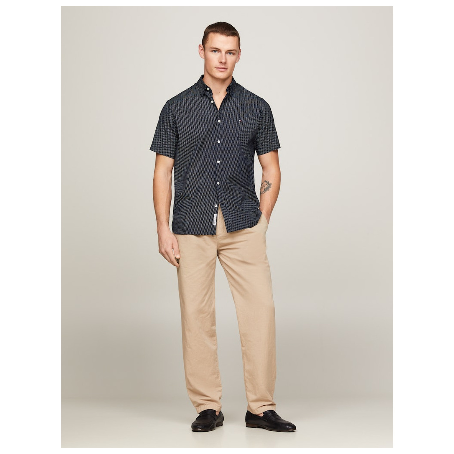 Tommy Hilfiger NATURAL SOFT MINI PRT SHIRT S/