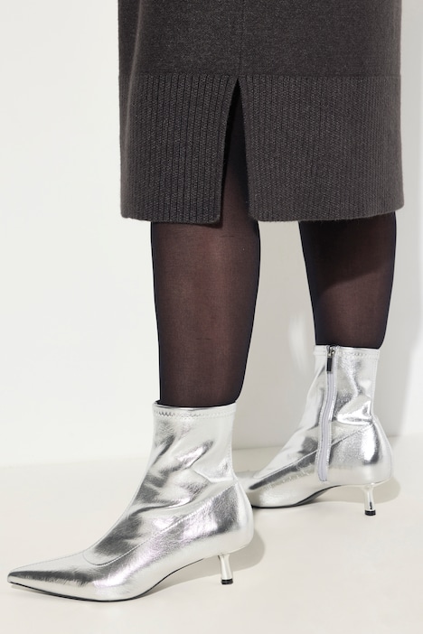 Strickkleid, Linksstrick, Stehkragen, Langarm
