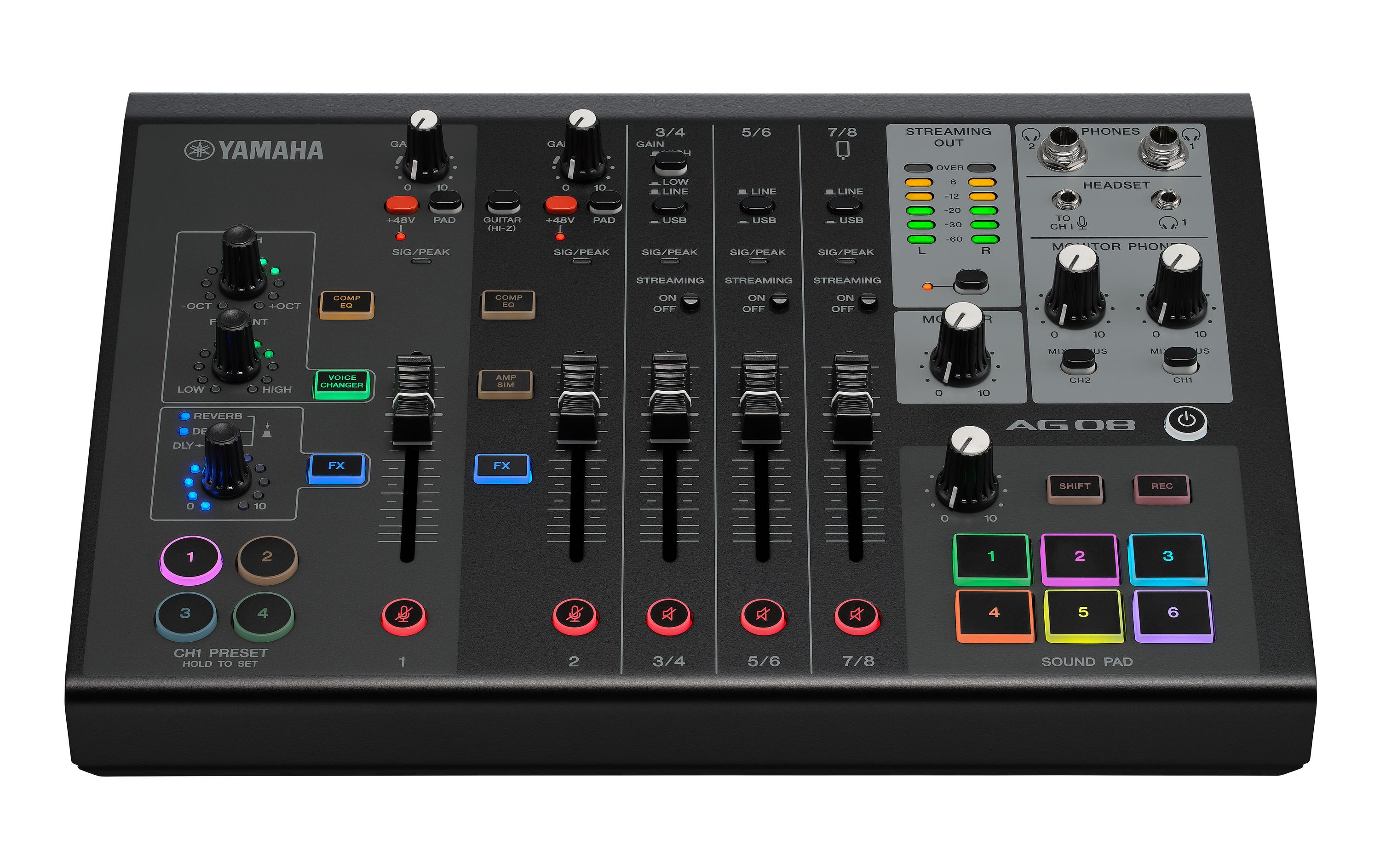 Mischpult AG08<br>Live Streaming Mixer mit allen wesentlichen Funktionen