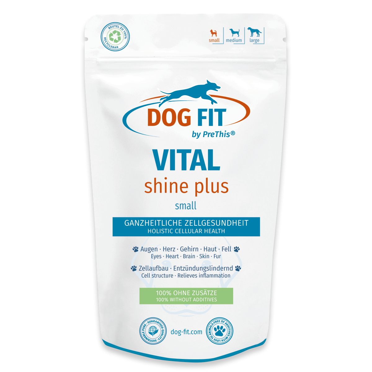 DOG FIT by PreThis® VITAL shine plus » Augen, Herz, Gehirn, Organe Präparat für Hunde (small)