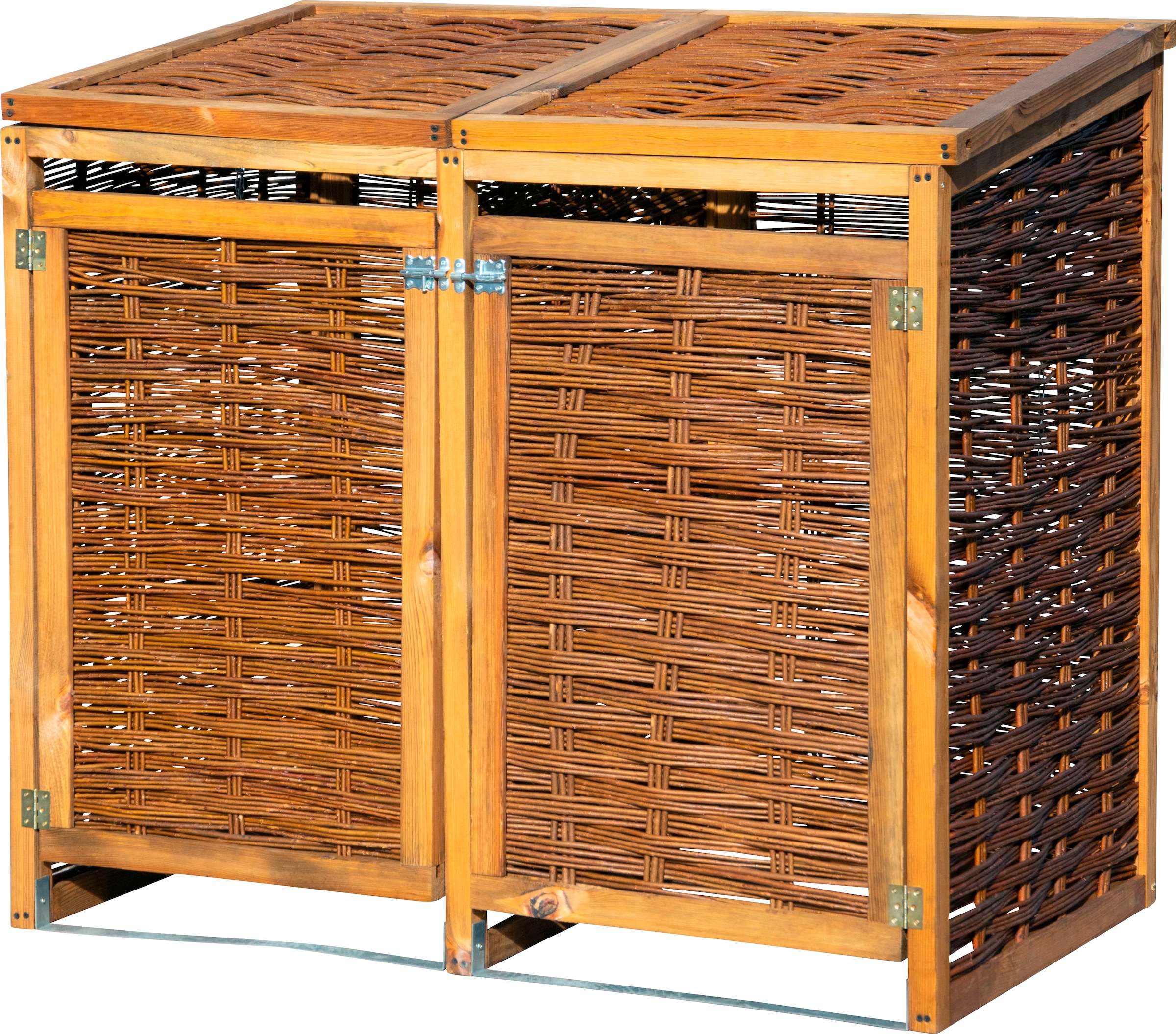 dobar Mülltonnenbox 2x120l, BxTxH: 125x80x115 cm