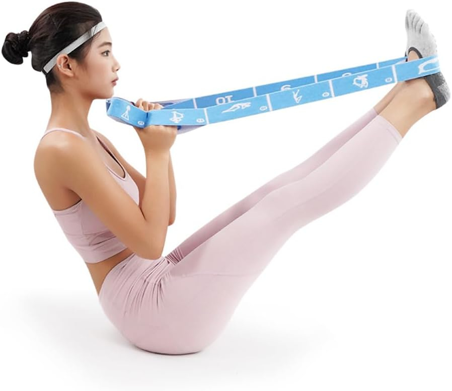 Stoff Fitness Übungsband / Widerstandsband / Gymnastikband für Training / Yoga / Pilates - Blau