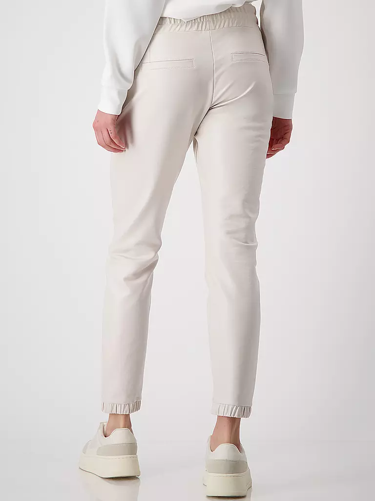 MONARI Hose in Lederoptik creme