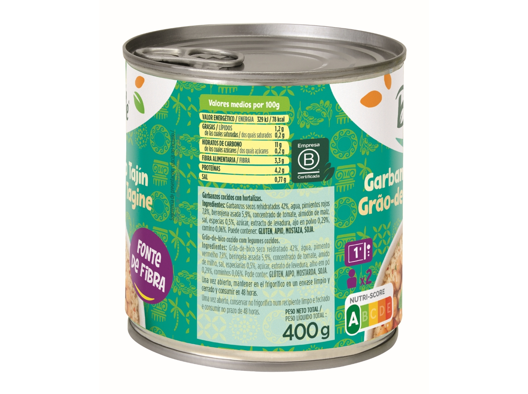 TAGINE DE GRÃO BICO BONDUELLE 400G