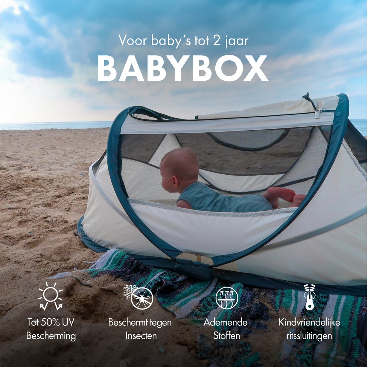 Deryan BabyBox campingbedje - Cream