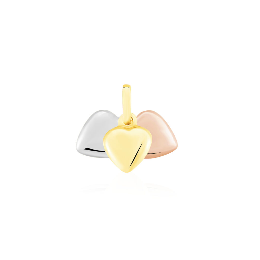 Pendentif Eudocie Triple Coeurs Or Tricolore