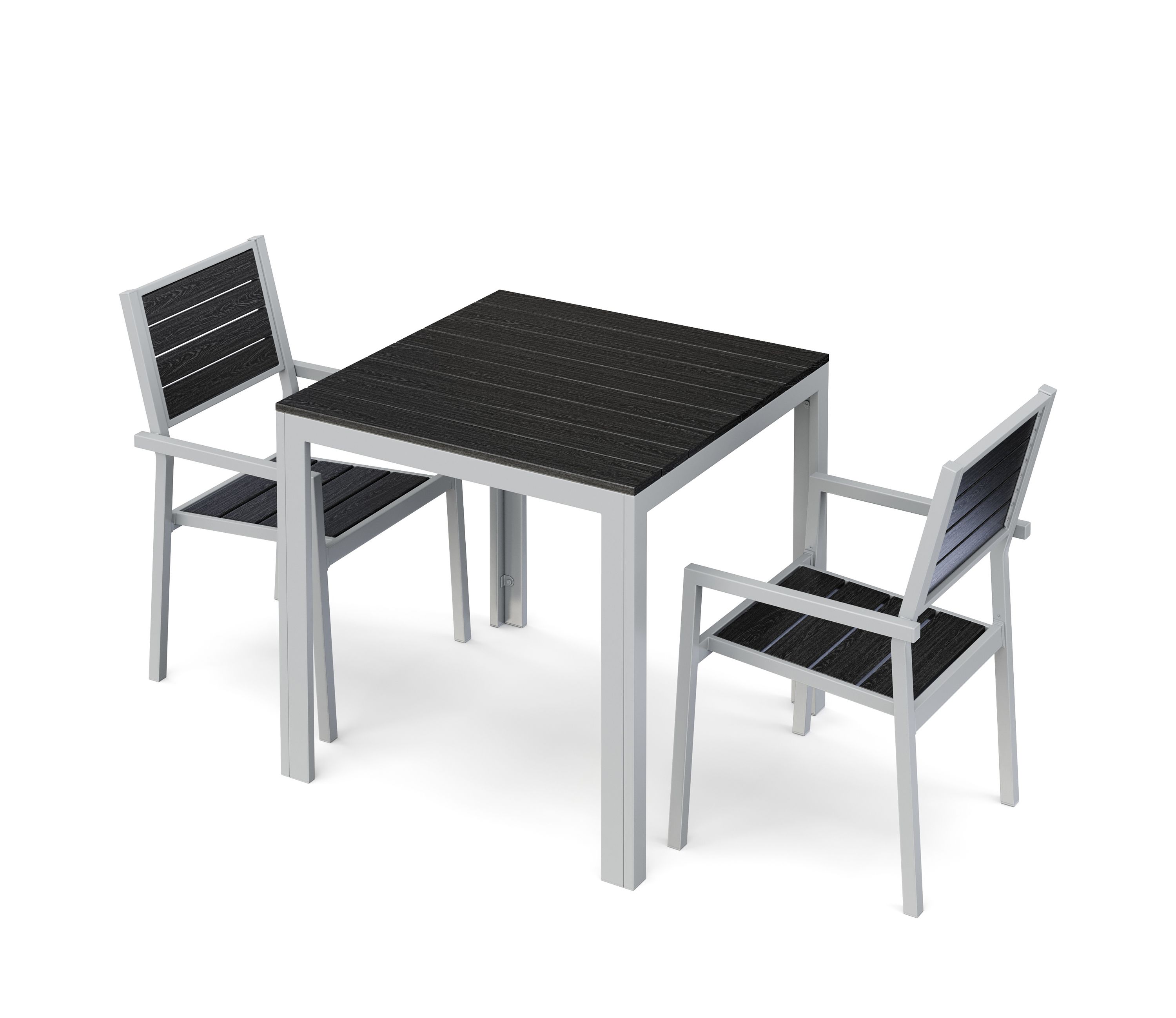 Gartenmöbel Set NELI 2 Stühle anthrazit