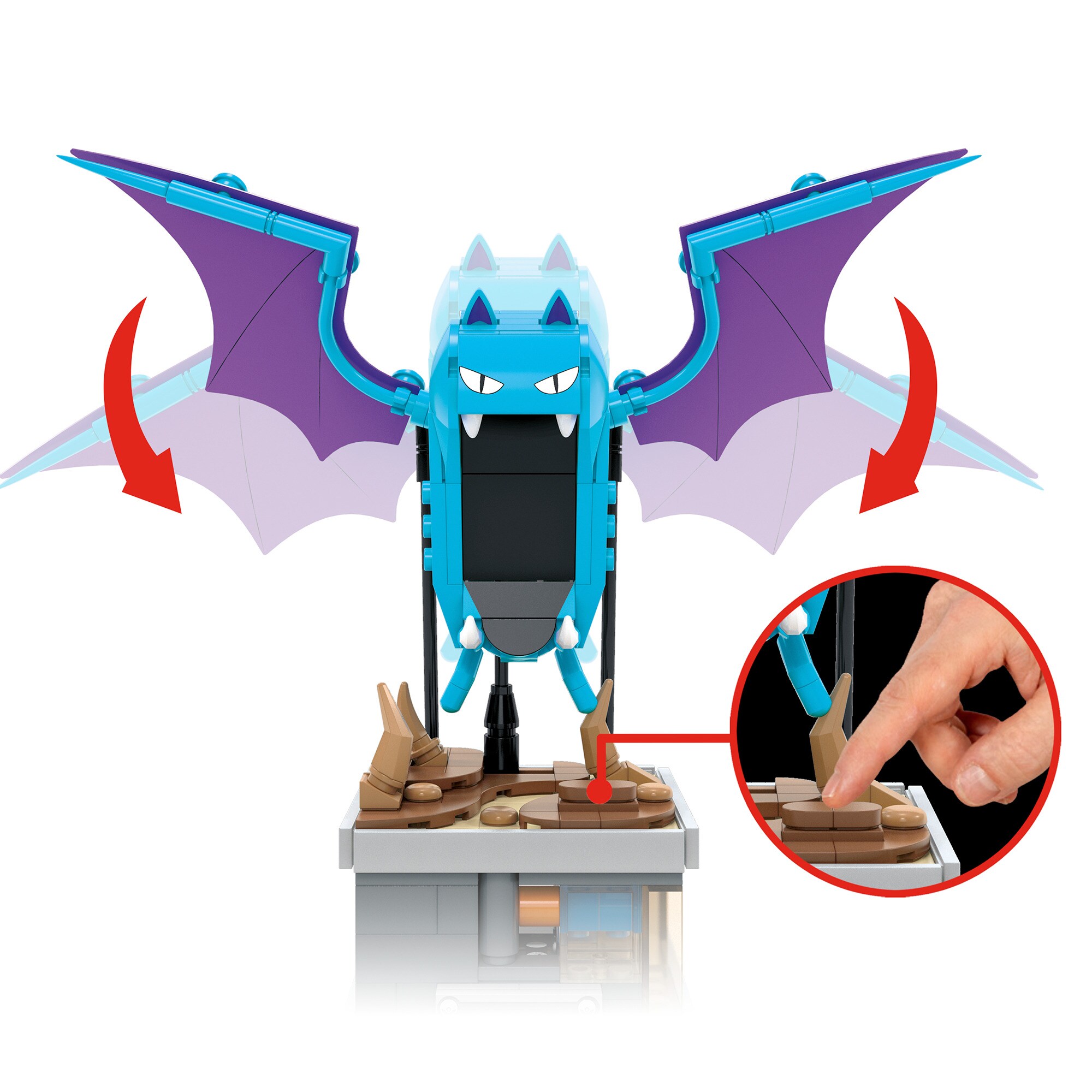 Mattel Konstruktionsspielzeug MEGA Pokémon Mini Motion Golbat