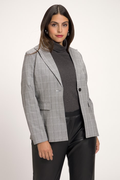 Blazer, Karomuster, Oversized, Reverskragen