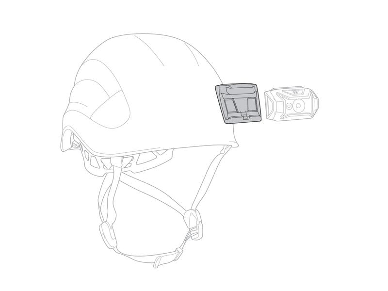 Petzl Adapter für Helme Selbstklebendes Befestigungssystem zum Anbringen einer Stirnlampe an einem Helm