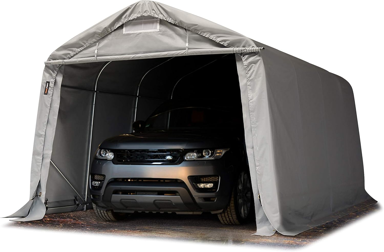 Garagenzelt Carport 3,3 x 4,8 m in grau Unterstand Lagerzelt PVC 800 N Plane und Stabiler Stahlrohrkonstruktion