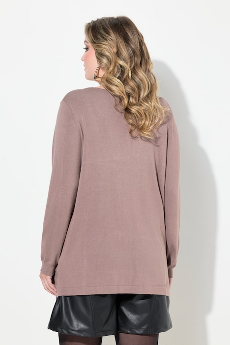 Pullover, A-Linie, Metallic-Marmormuster
