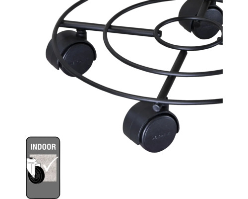 Wagner stalen installatiewagen, Ø 30 cm, draagvermogen 60 kg, zwart