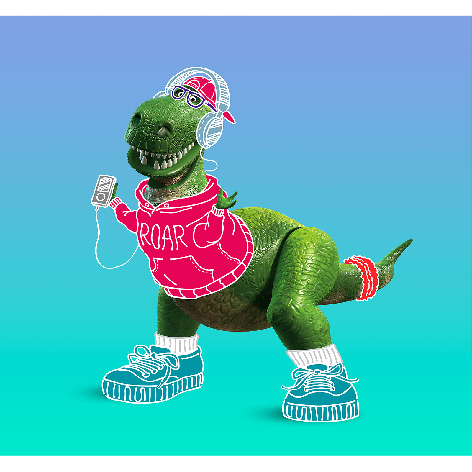 Vlies-Fototapete TOY STORY ROAR - bunt - 300x260 cm