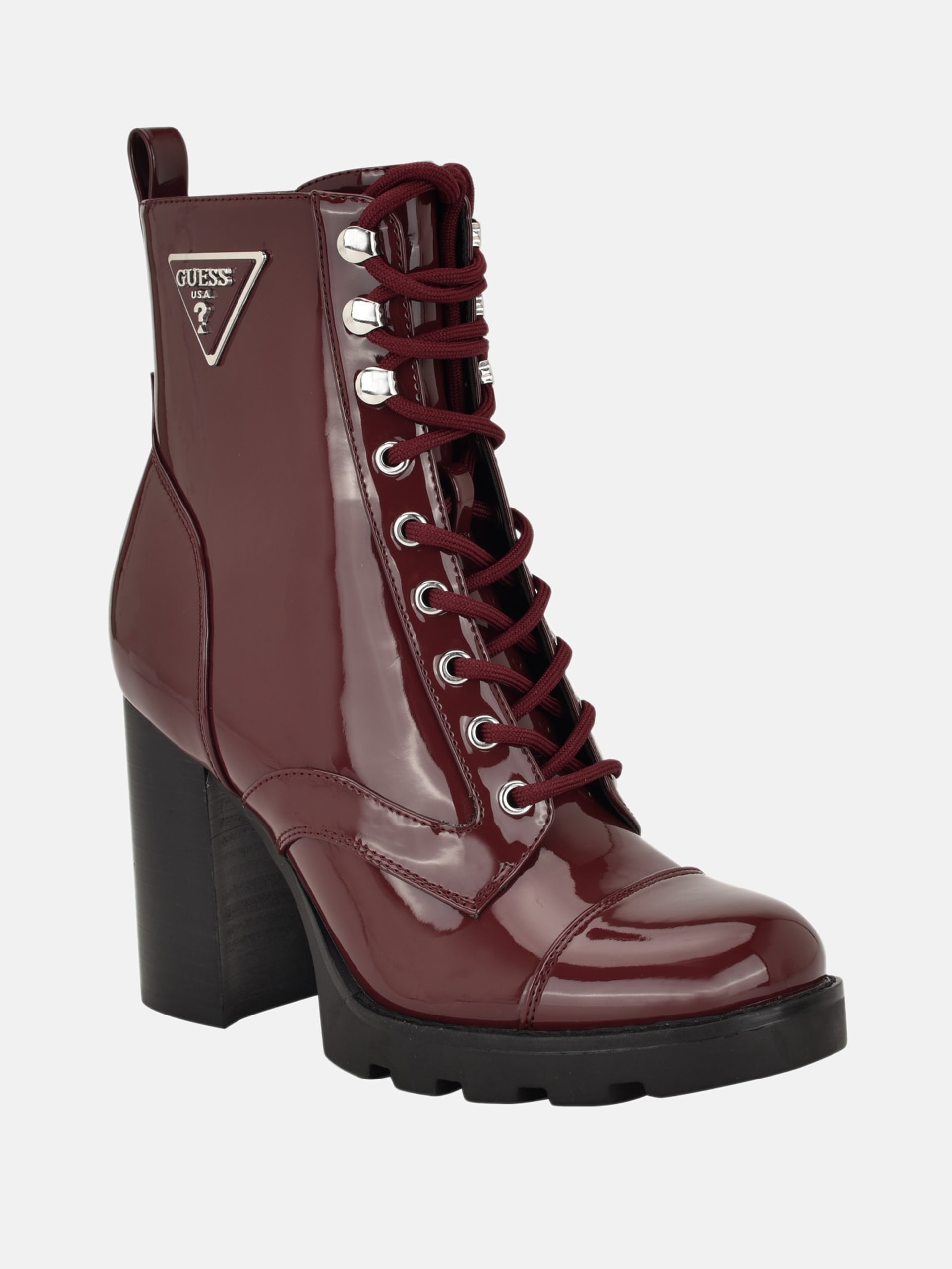 Botas de cano curto com cadarço e salto Neadyn estilo motoqueiro
