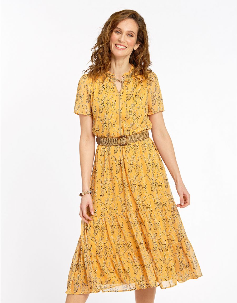 Robe longue jaune
